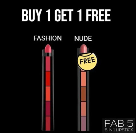 5 in 1 Matte Lipstick – Buy 1 Get 2 - Fashion Secrets